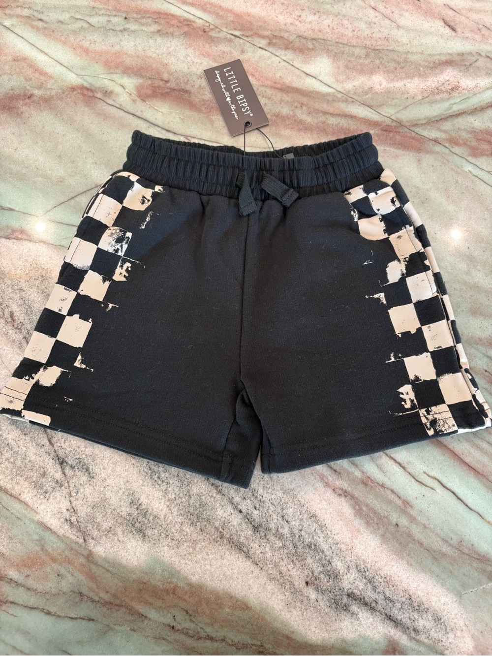 Little Bipsy Black Shorts checkered